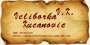 Veliborka Kucanović vizit kartica